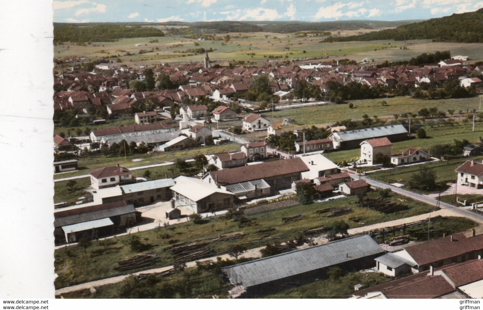 LIFFOL LE GRAND VUE AERIENNE ROUTE D'ARREVILLE 1973 CPSM GM TBE - Liffol Le Grand