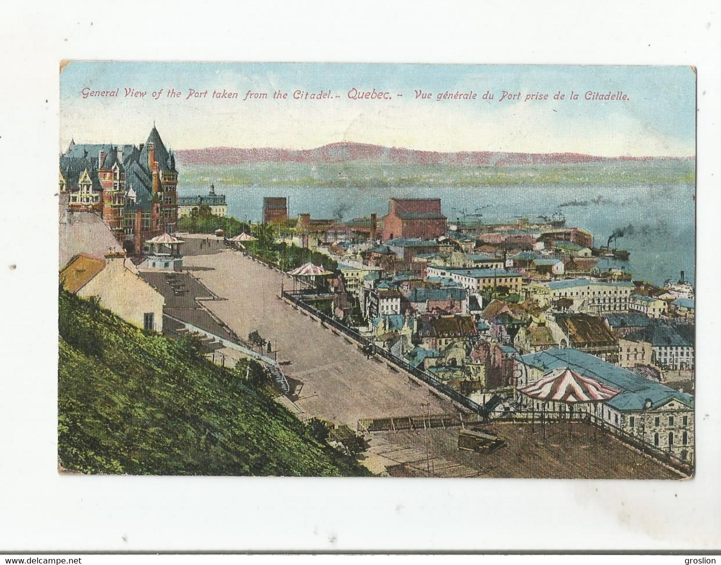 QUEBEC VUE GENERALE DU PORT ET DE LA CITADELLE 1910 - Québec - La Cité