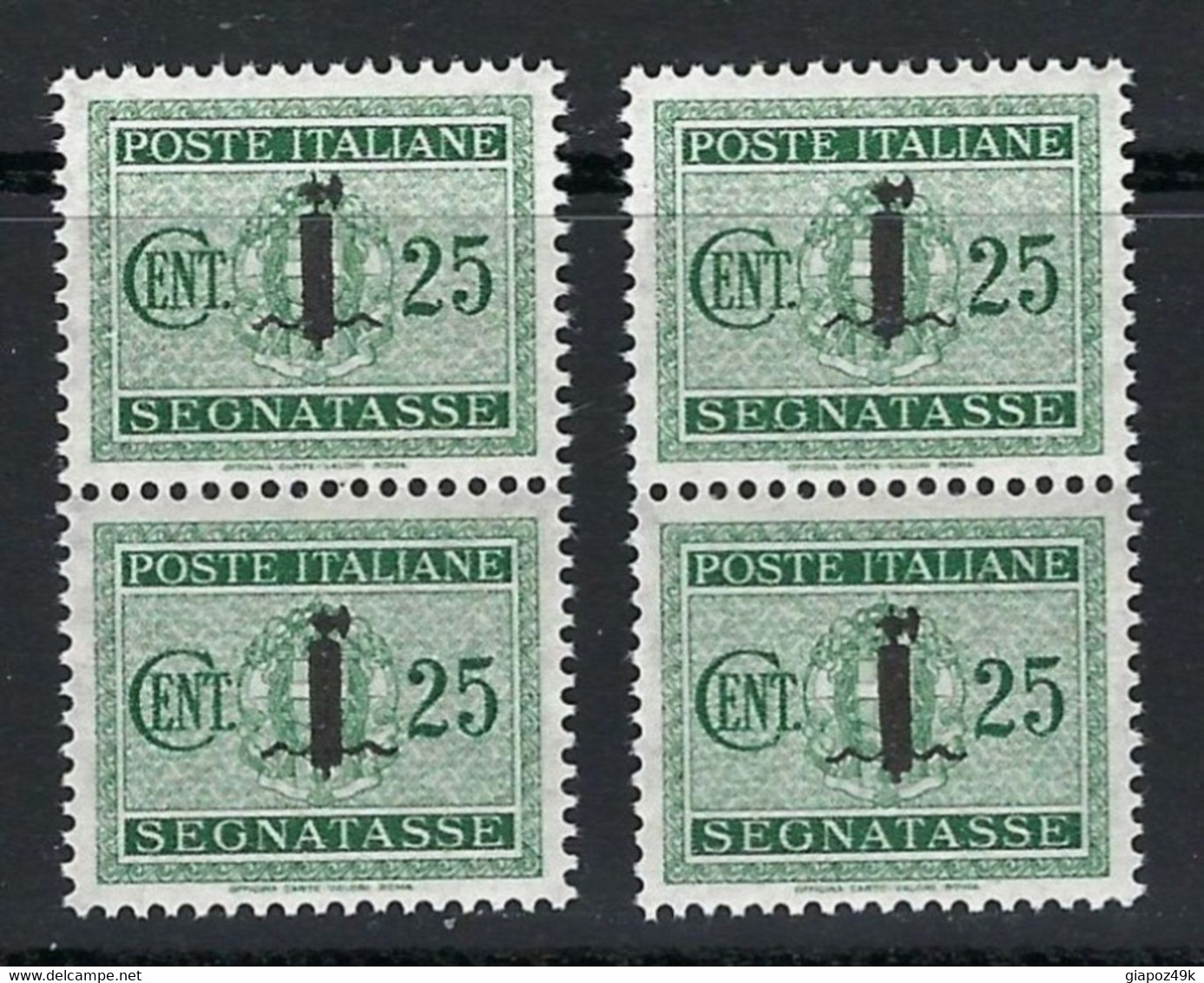 ● ITALIA  R.S.I. 1944  SEGNATASSE  N.° 63 ** 2 COPPIE  Cat. 80,00 € : Solo Al 5 % ️ Lotto N. 1103 ️ - Segnatasse