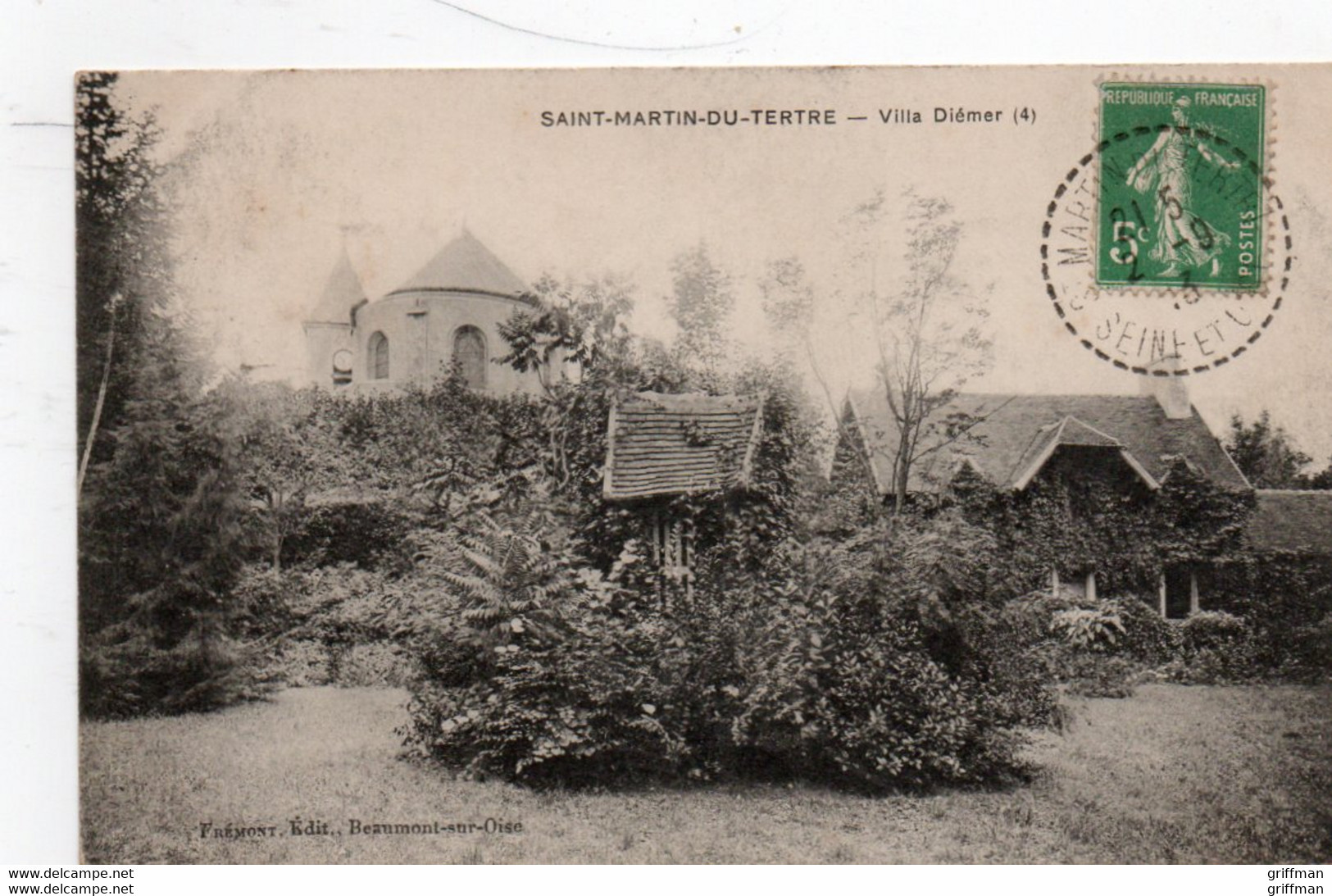 SAINT MARTIN DU TERTRE VILLA DIEMER 1913 TBE - Saint-Martin-du-Tertre