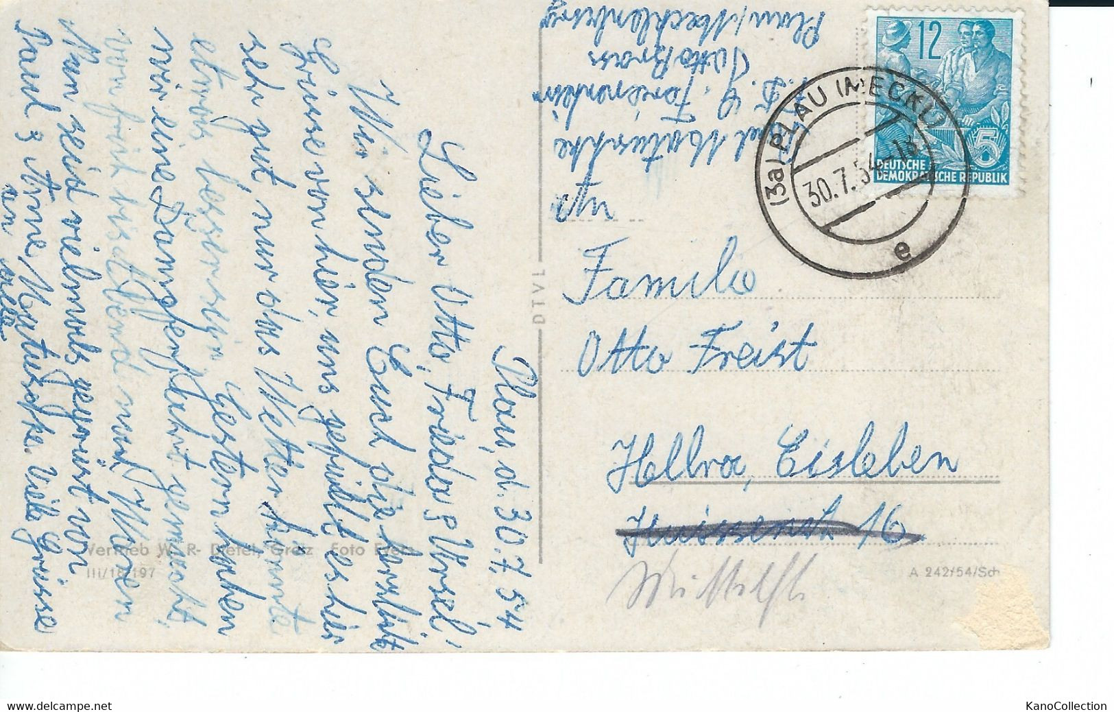 Plau, DDR, Mecklenburgische Wasserstraße, Gelaufen 1954 - Plau