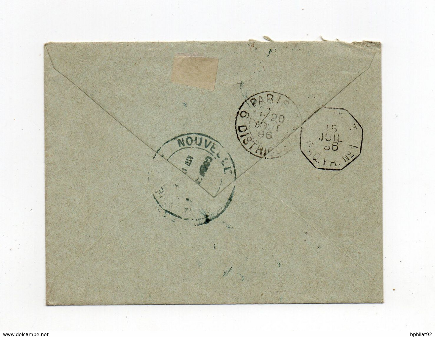 !!! ENTIER POSTAL 15C GROUPE POUR PARIS DE 1896, CACHET CORRESP D'ARMEES NOUVELLE CALEDONIE - Lettres & Documents