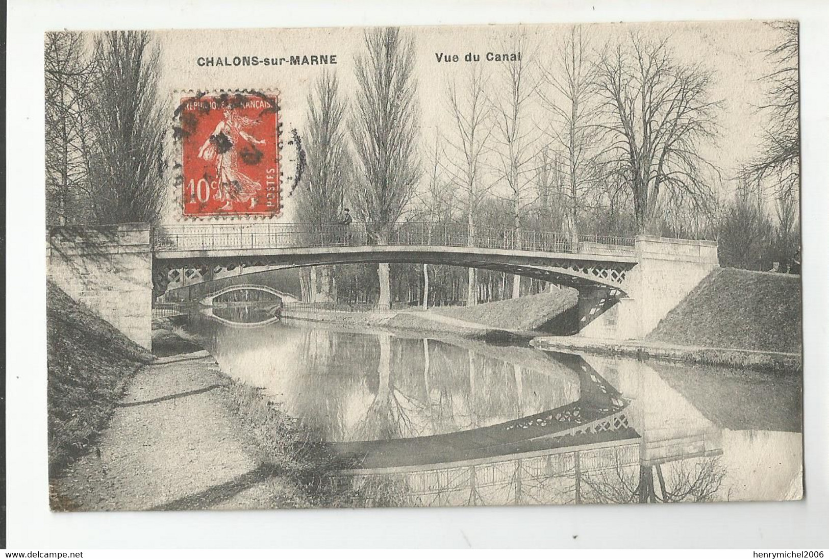 51 Chalons Sur Marne Vue Du Canal 1908 - Châlons-sur-Marne