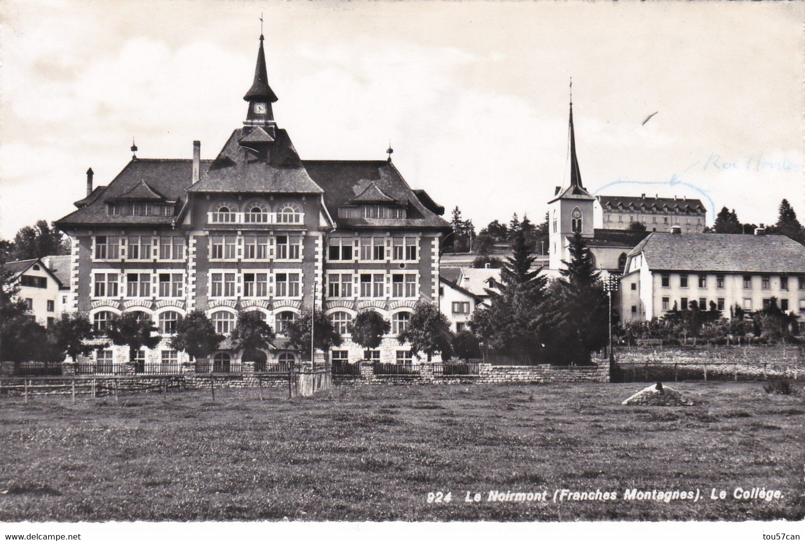 LE NOIRMONT - JURA - JU - SUISSE - CPA DE 1958 - LE COLLEGE.... - Le Noirmont