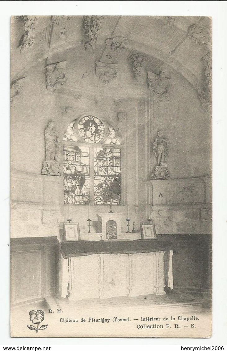 89 Yonne Chateau De Fleurigny Intérieur De La Chapelle 1906 - Autres & Non Classés