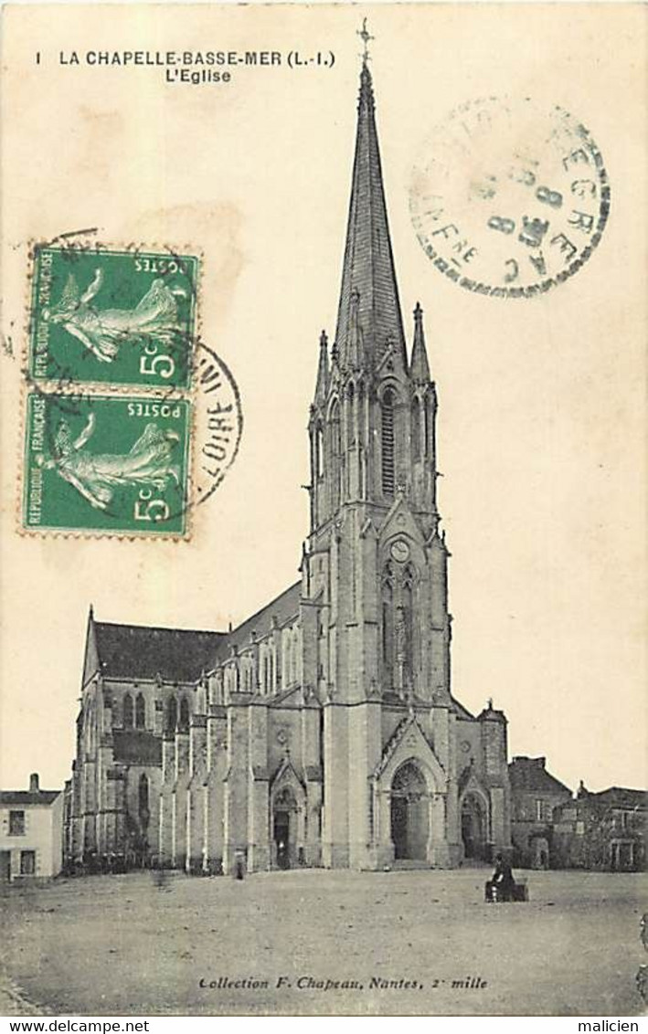- Loire Atlantique -ref-C227- La Chapelle Basse Mer - L Eglise - - La Chapelle Basse-Mer