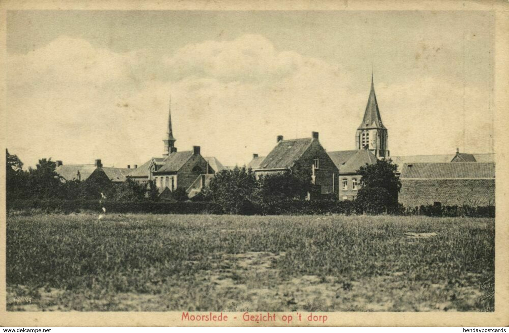 Belgium, MOORSLEDE, Gezicht Op 't Dorp, Panorama (1910s) Postcard - Moorslede