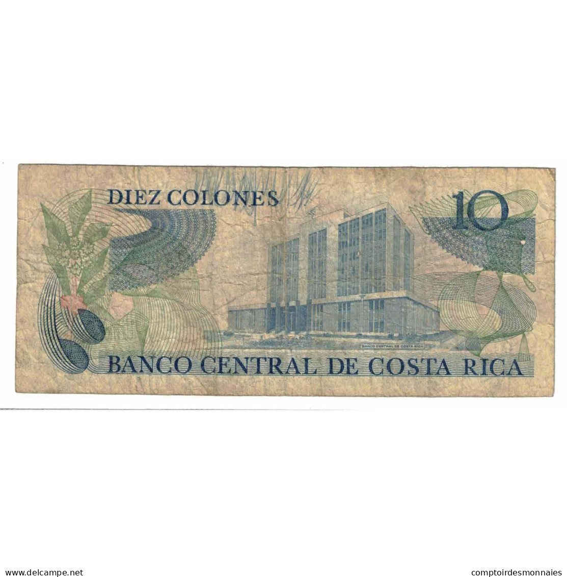 Billet, Costa Rica, 10 Colones, 1981, 1981-03-12, KM:237b, TB - Costa Rica