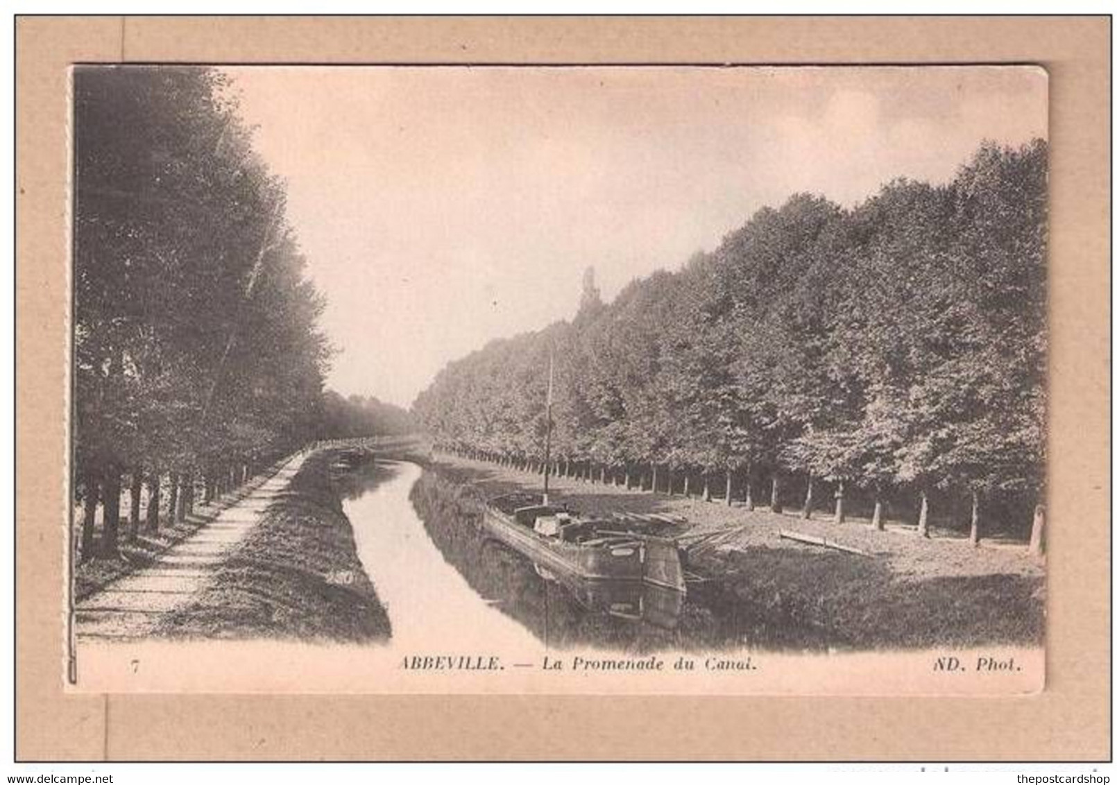 CPA 80 SOMME ABBEVILLE - La Promenade Du Canal ND - Abbeville