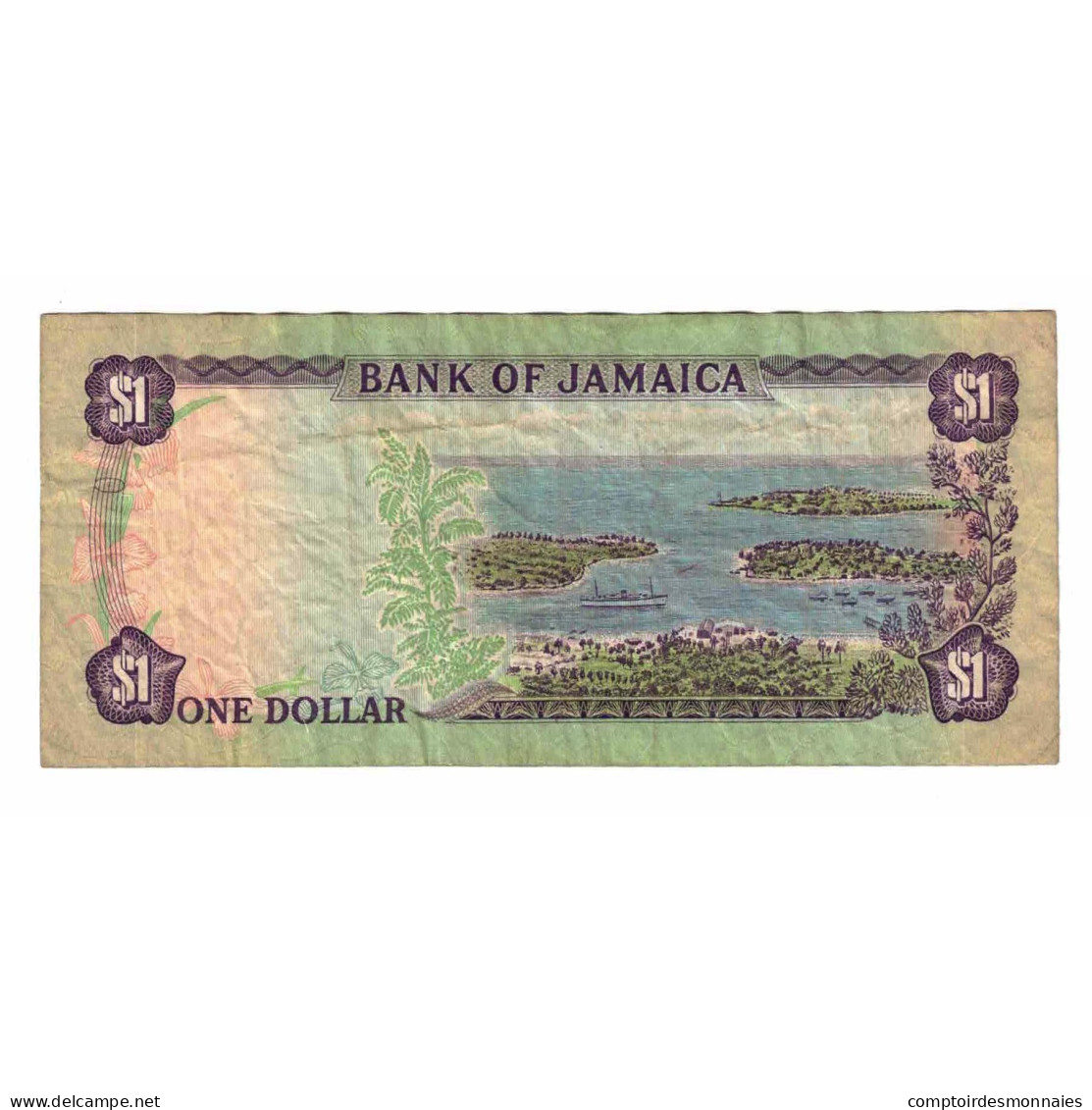 Billet, Jamaïque, 1 Dollar, Undated (1970), KM:54, TTB - Jamaique