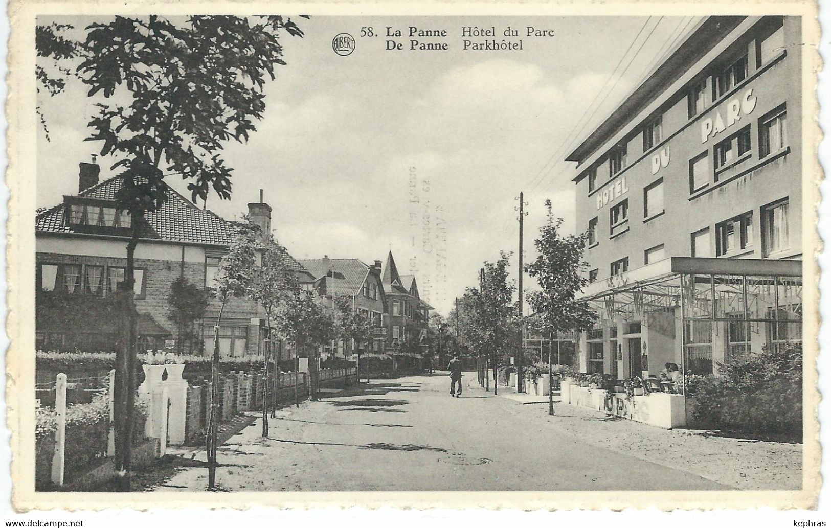 LA PANNE / DE PANNE : Hôtel Du Parc / Parkhôtel - RARE CPA - De Panne