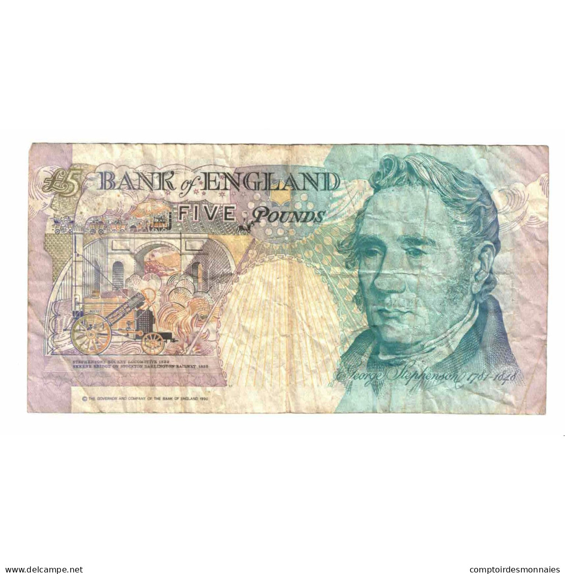 Billet, Grande-Bretagne, 5 Pounds, 1990, KM:382c, TB - 5 Pounds