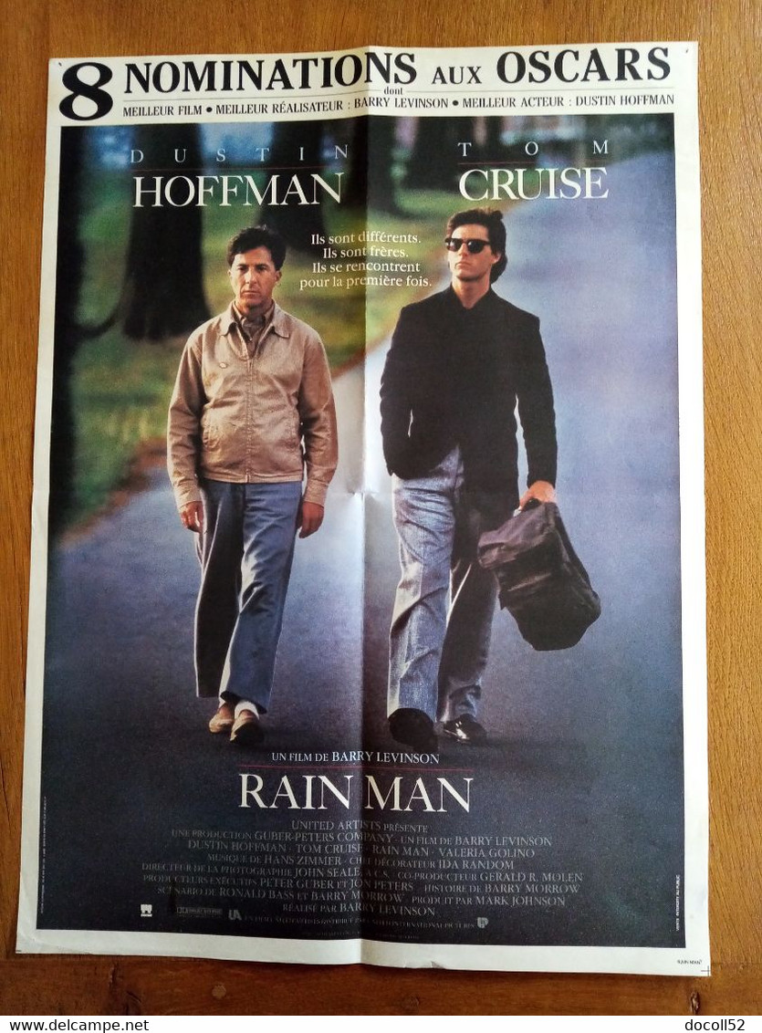 AFFICHE CINEMA ORIGINALE FILM RAIN MAN 1988 DUSTIN HOFFMAN TOM CRUISE 52,7CMX38,8CM DE  BARRY LEVINSON - Affiches & Posters
