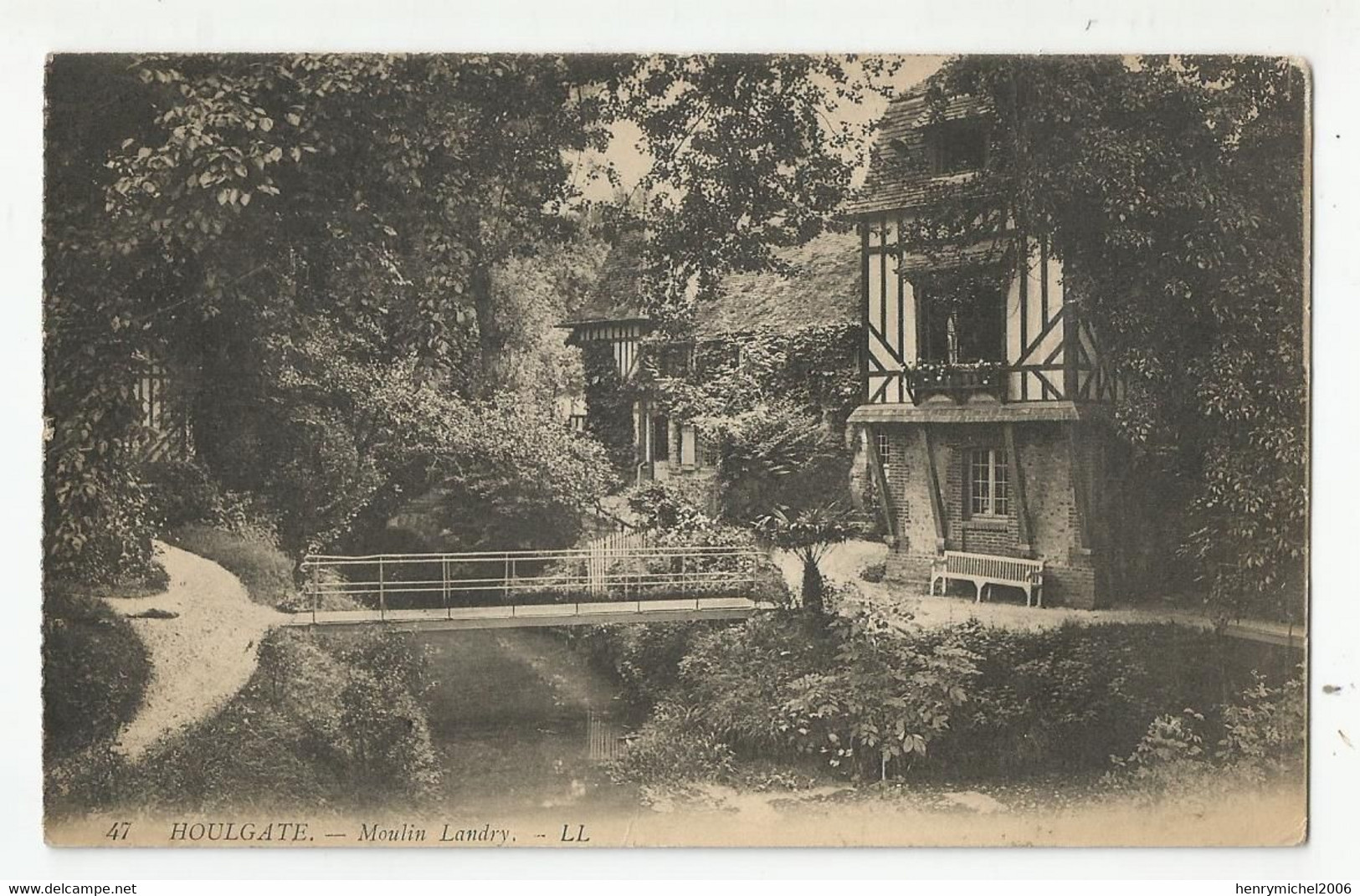 14 Calvados Houlgate Moulin  Landry 1918 Cachet Hopital Complémentaire - Houlgate