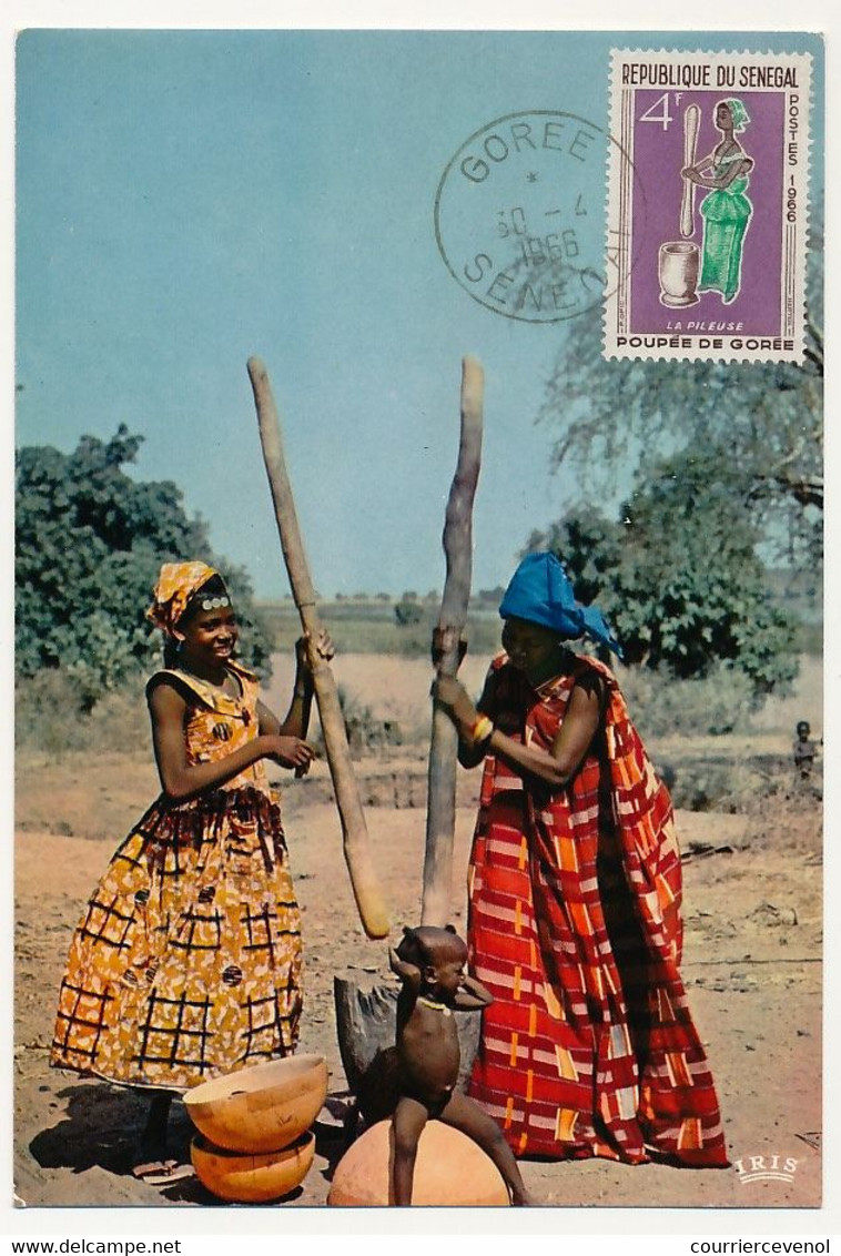 SENEGAL - Carte Maximum 4F "Poupée De Gorée" - GOREE - 30/4/1966 - Senegal (1960-...)