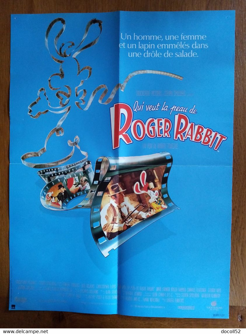 AFFICHE CINEMA ORIGINALE FILM QUI VEUT LA PEAU DE ROGER RABBIT 1988 52.3CMX38.6CM DE ROBERT ZEMECKIS - Affiches & Posters