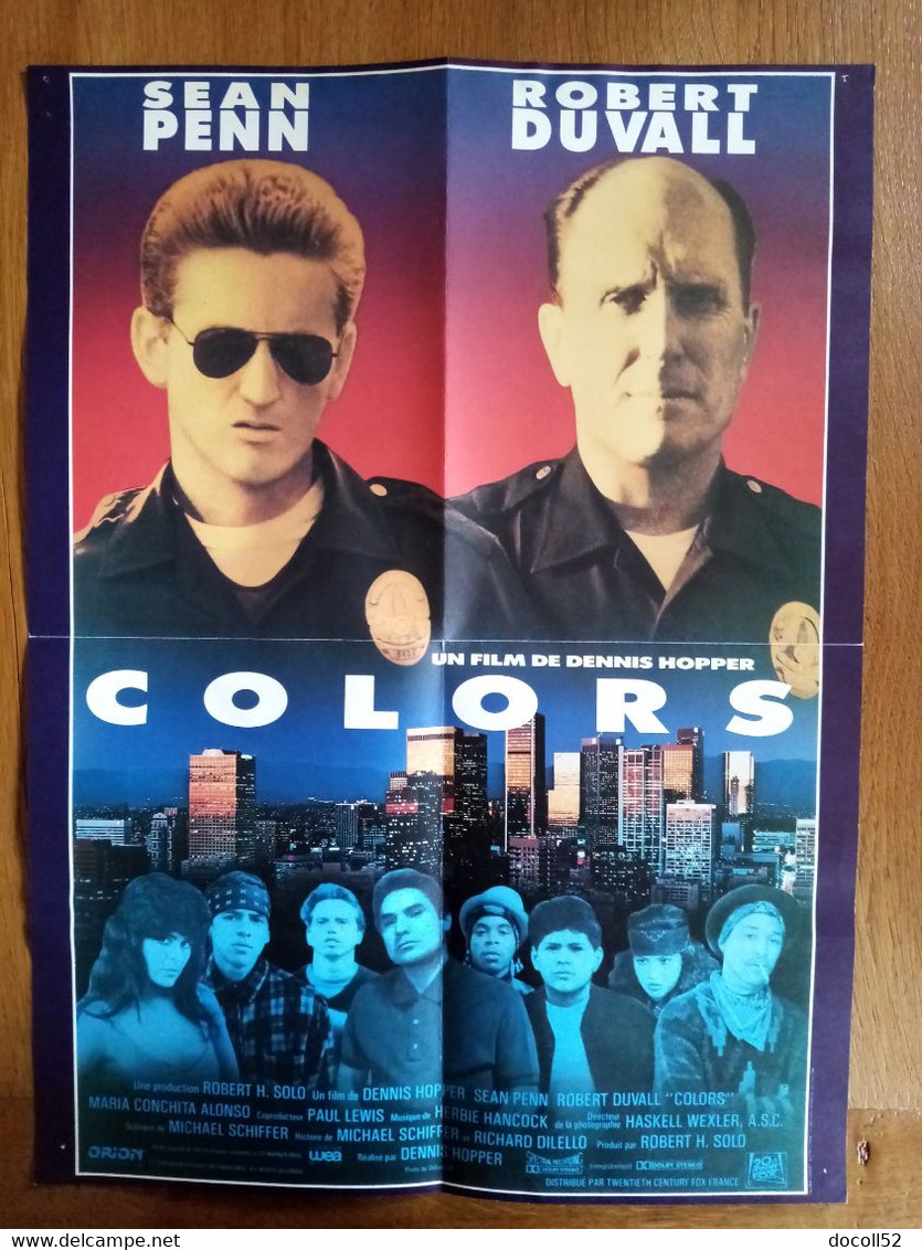 AFFICHE CINEMA ORIGINALE FILM COLORS 1988 SEAN PENN ROBERT DUVAL 52.0CMX38.3CM DE DENNIS HOOPER - Affiches & Posters