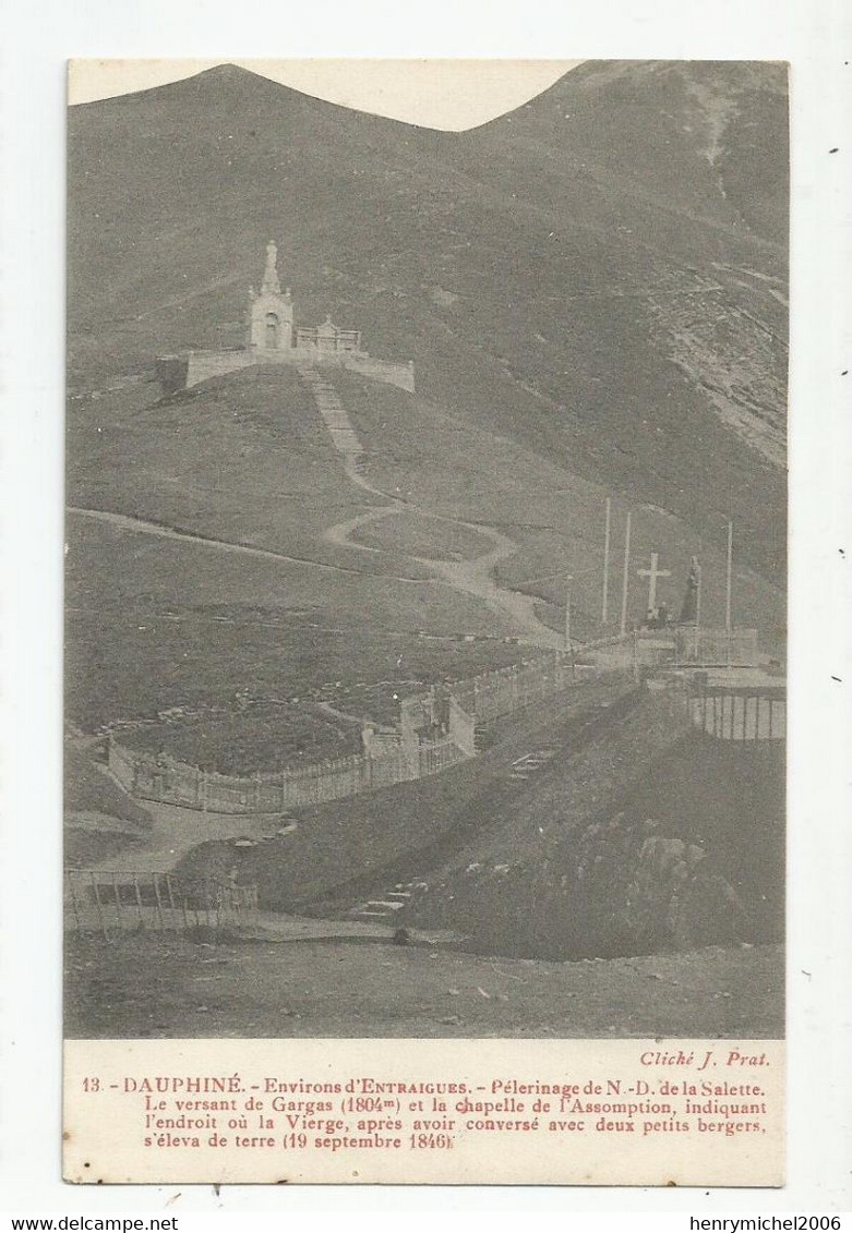 38 Isère Env D'entraigues Le Versant De Gargas Chapelle De L'assomption  Du Pélerinage De Notre Dame De La Salette - La Salette