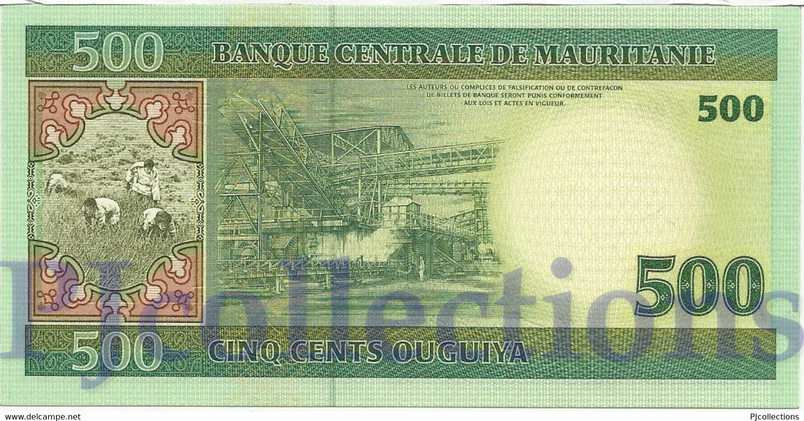 MAURITANIA 500 OUGUIYA 2004 PICK 12a UNC - Mauritania