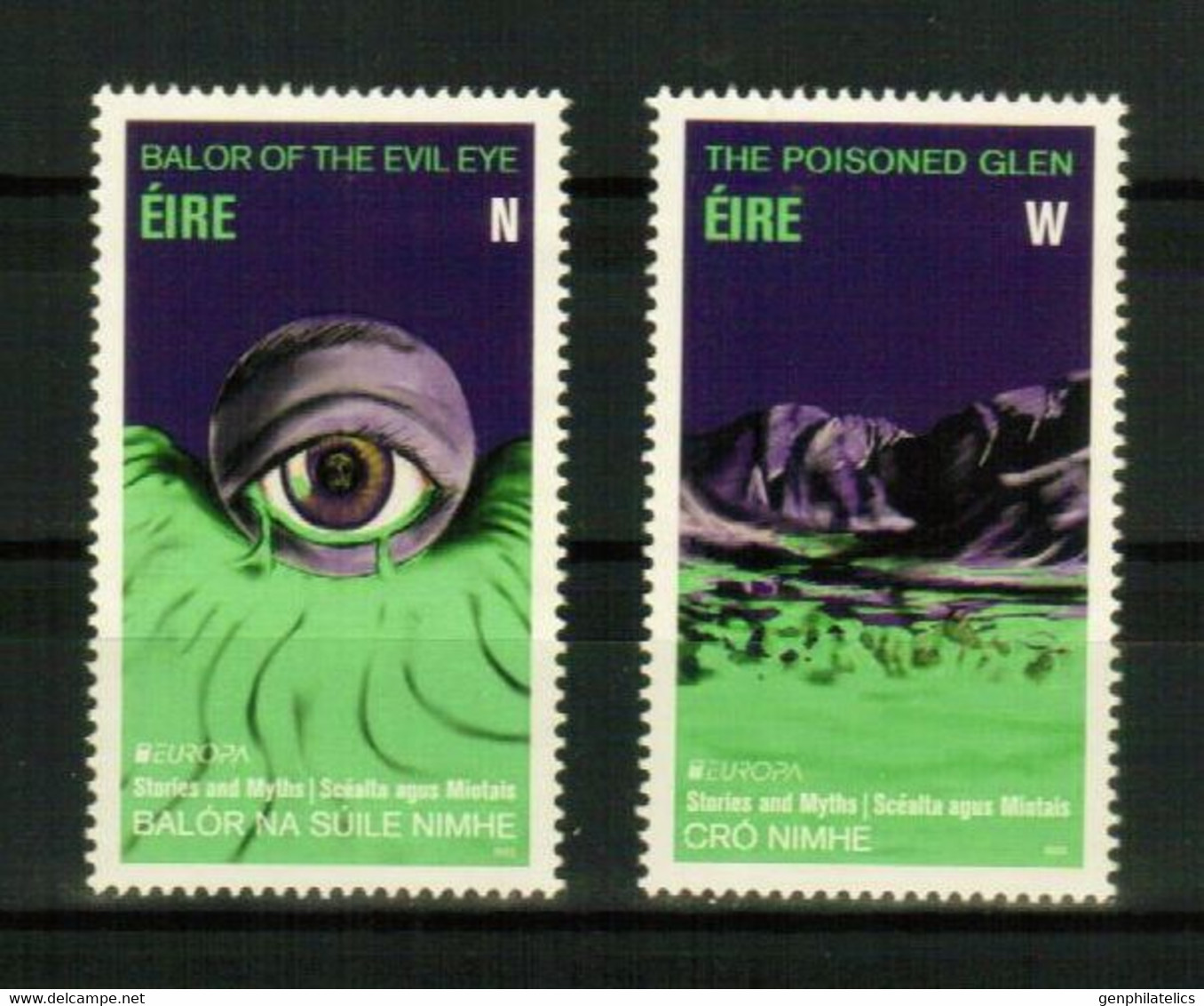 Europa CEPT 2022 IRELAND Stories & Myths - Fine Set MNH - Unused Stamps