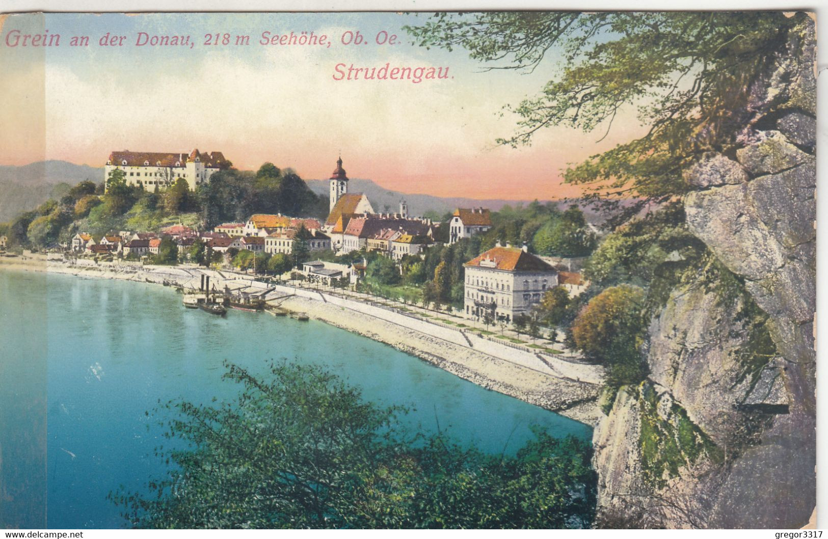 B8174) GREIN An Der DONAU - Ob. Oe. - STRUDENGAU - Tolle Alte Ansicht -1915 - Grein