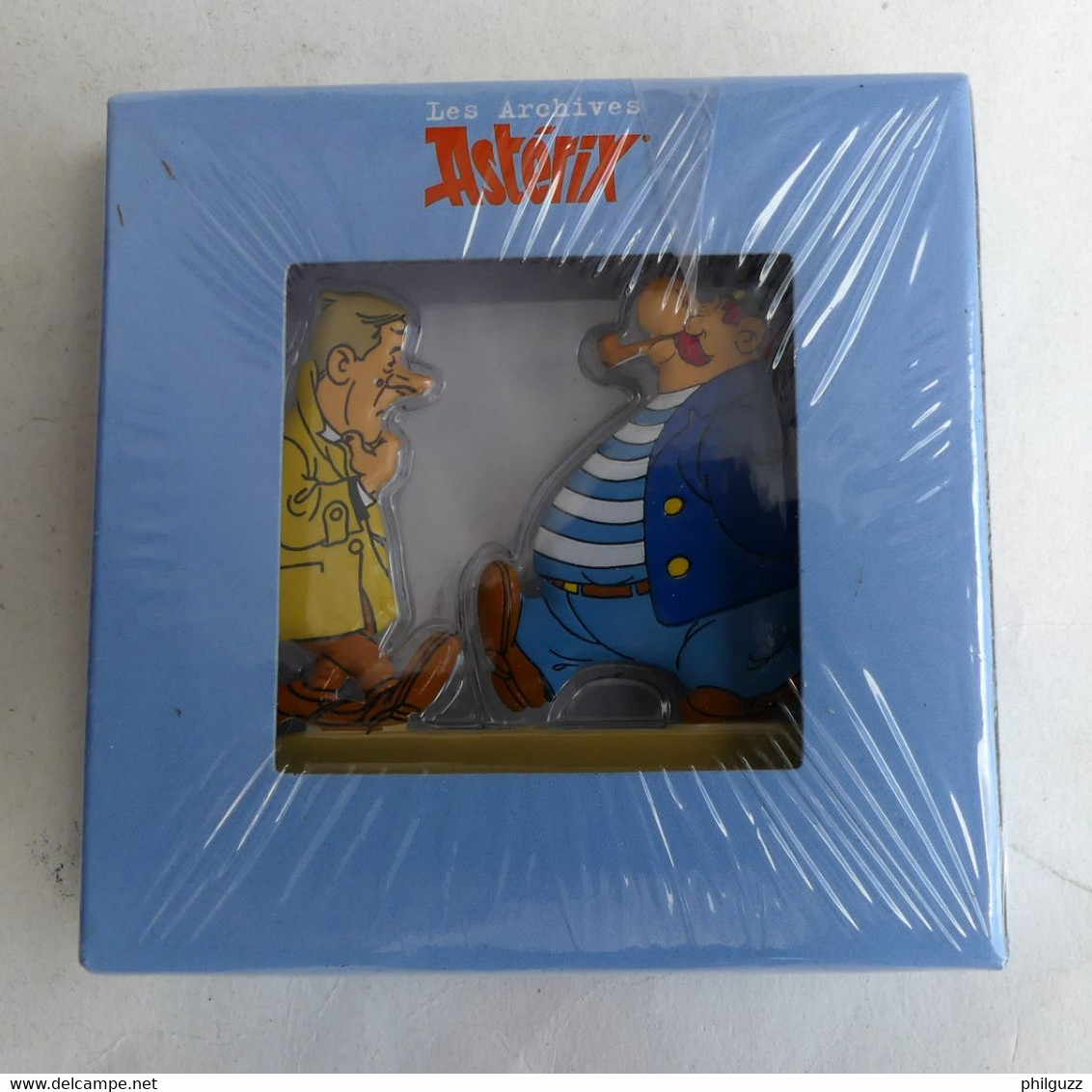 FIGURINE ASTERIX En Métal En Demi Ronde Bosse N° 32 ATLAS 2015 - Uderzo Et Obélisch - Asterix & Obelix