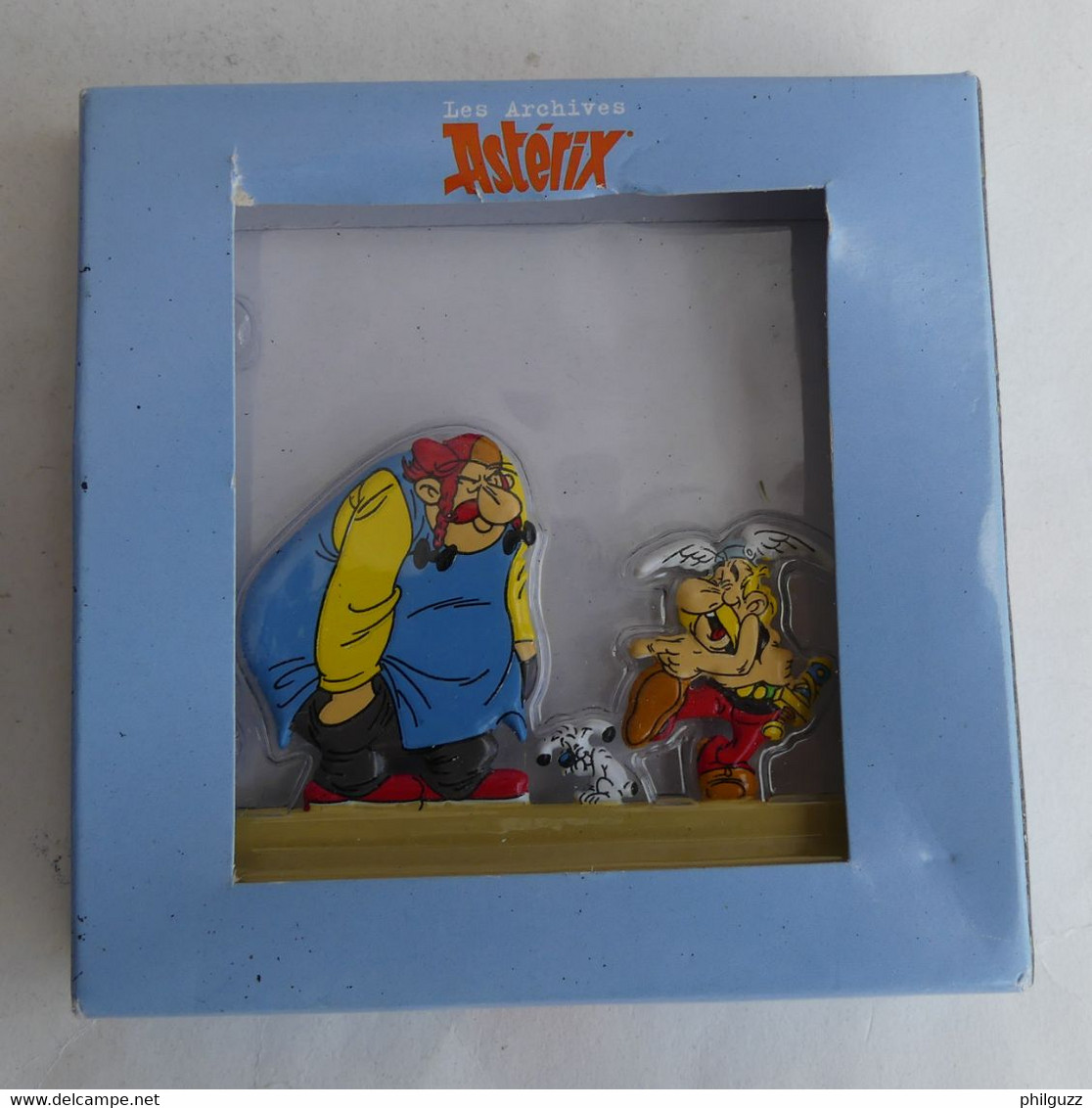 FIGURINE ASTERIX En Métal En Demi Ronde Bosse N° 34 ATLAS 2015 - Obélix, Idéfix Et Astérix - Astérix & Obélix