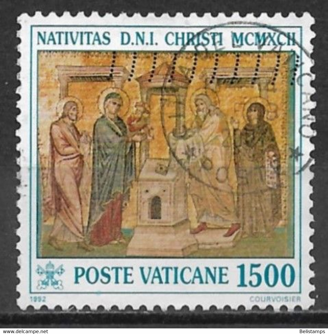 Vatican City 1992. Scott #915 (U) Christmas, Presentation To The Temple - Oblitérés