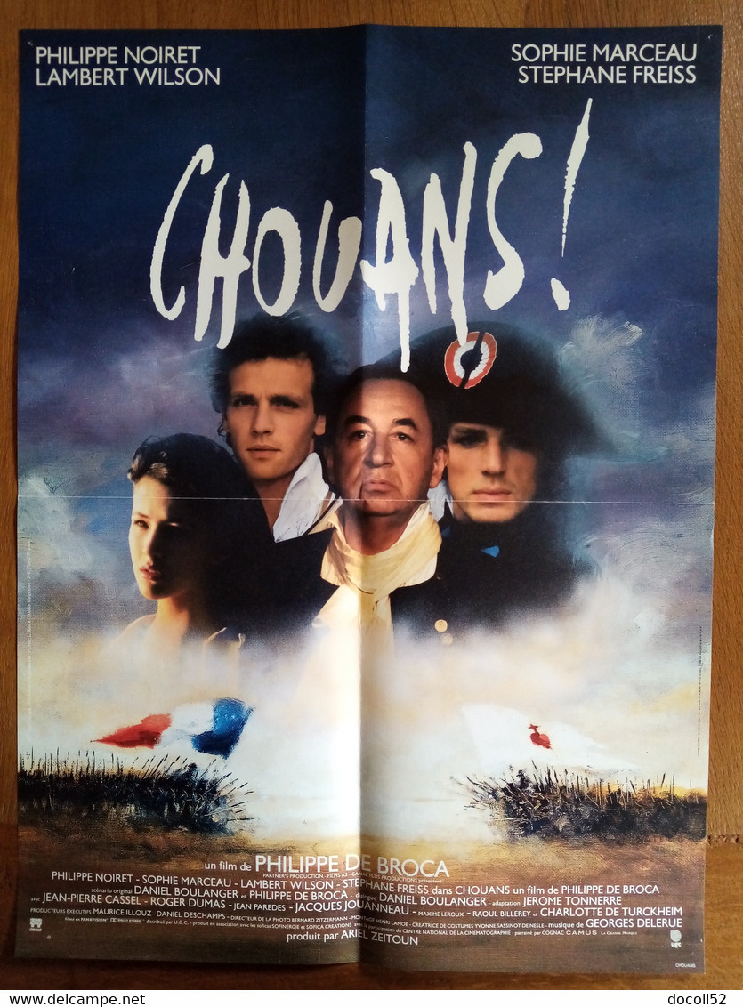 AFFICHE CINEMA ORIGINALE FILM CHOUANS ! 1988 SOPHIE MARCEAU PHILIPPE NOIRET WILSON 52.0CMX38.6CM DE PHILIPPE DE BROCA - Affiches & Posters