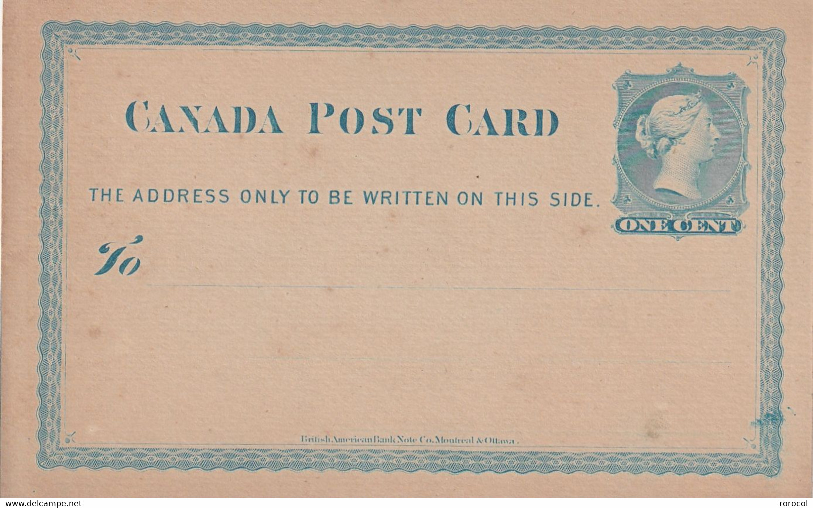 CANADA ENTIER POSTAL NEUF - 1860-1899 Victoria