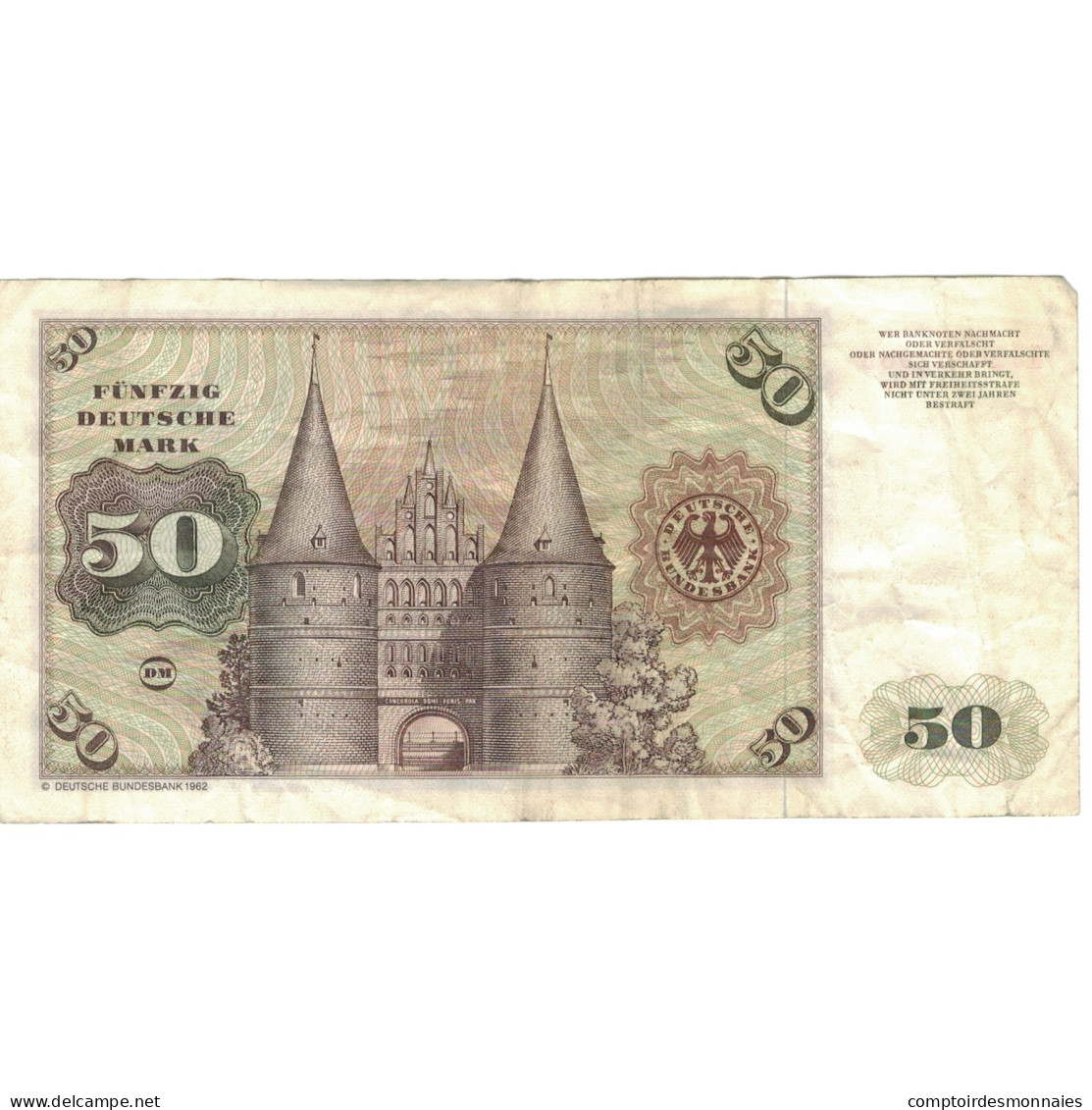 Billet, République Fédérale Allemande, 50 Deutsche Mark, 1980, 1980-01-02 - 50 DM