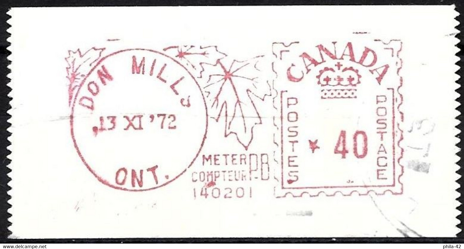 Canada 1972 - Vignette Don Mills Ontario - Stamped Labels (ATM) - Stic'n'Tic