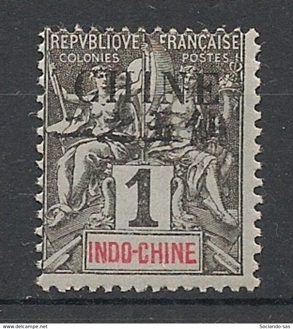 CHINE - 1904 - N°Yv. 49 - Type Groupe 1c Noir Sur Azuré - Neuf * / MH VF - Unused Stamps