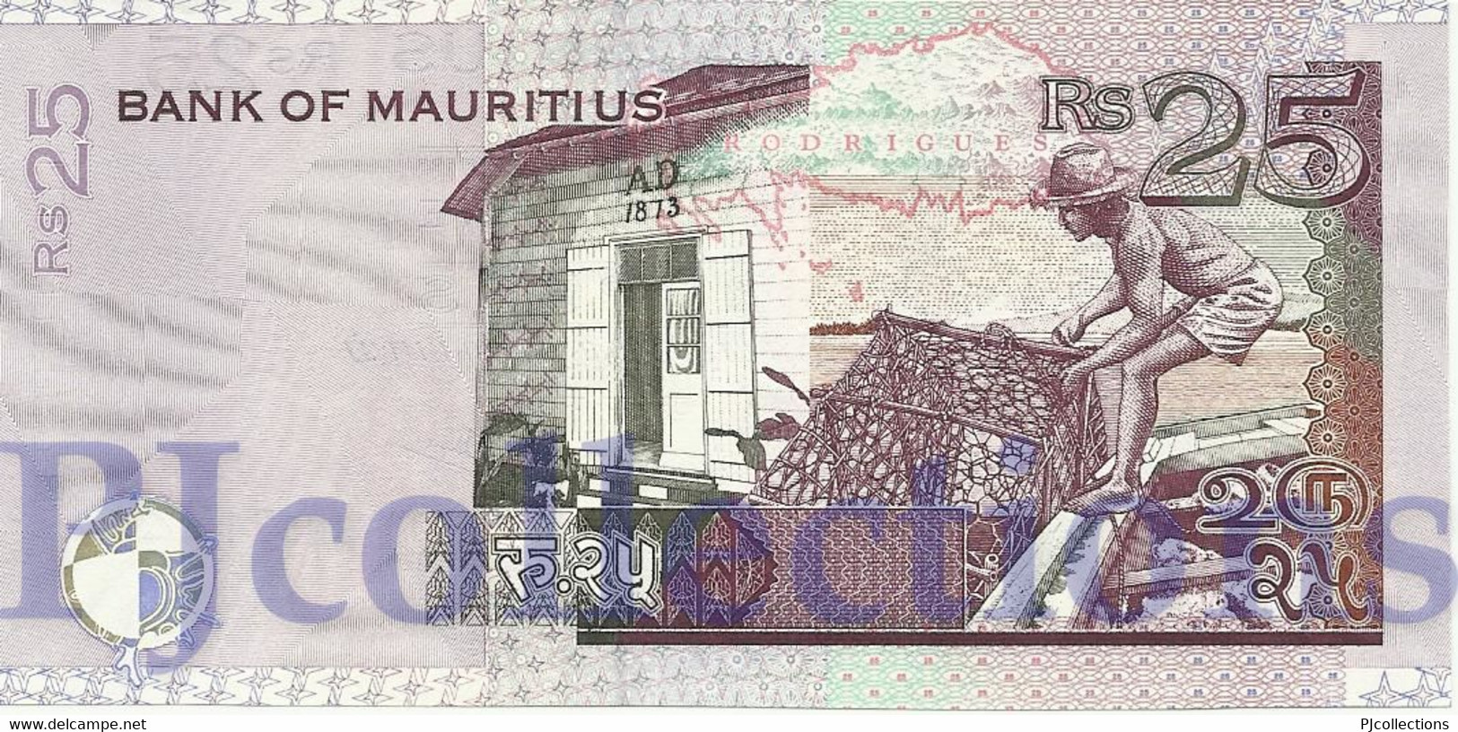 MAURITIUS 25 RUPEES 2006 PICK 49c UNC - Maurice