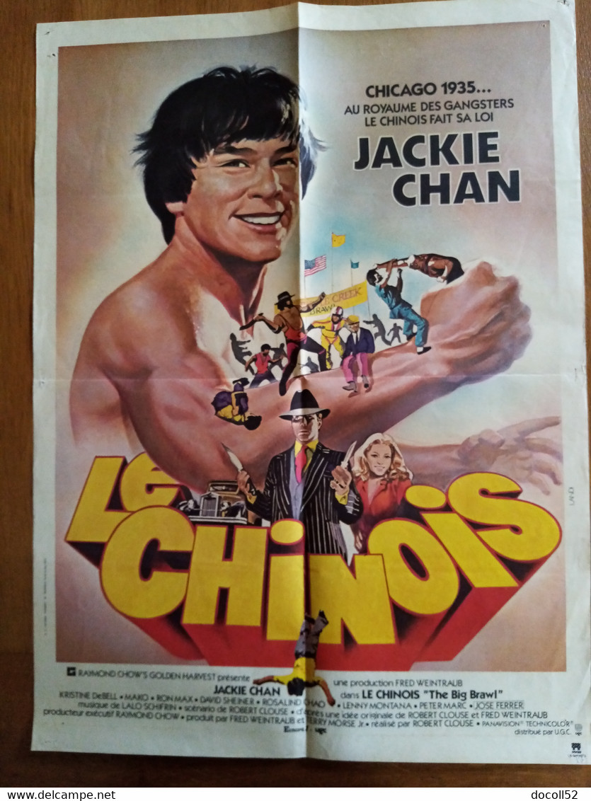 AFFICHE CINEMA ORIGINALE FILM LE CHINOIS 1980 JACKIE CHAN 54.4CMX40.0CM DE ROBERT CLOUSE ILLUSTREE PAR LANDI - Affiches & Posters