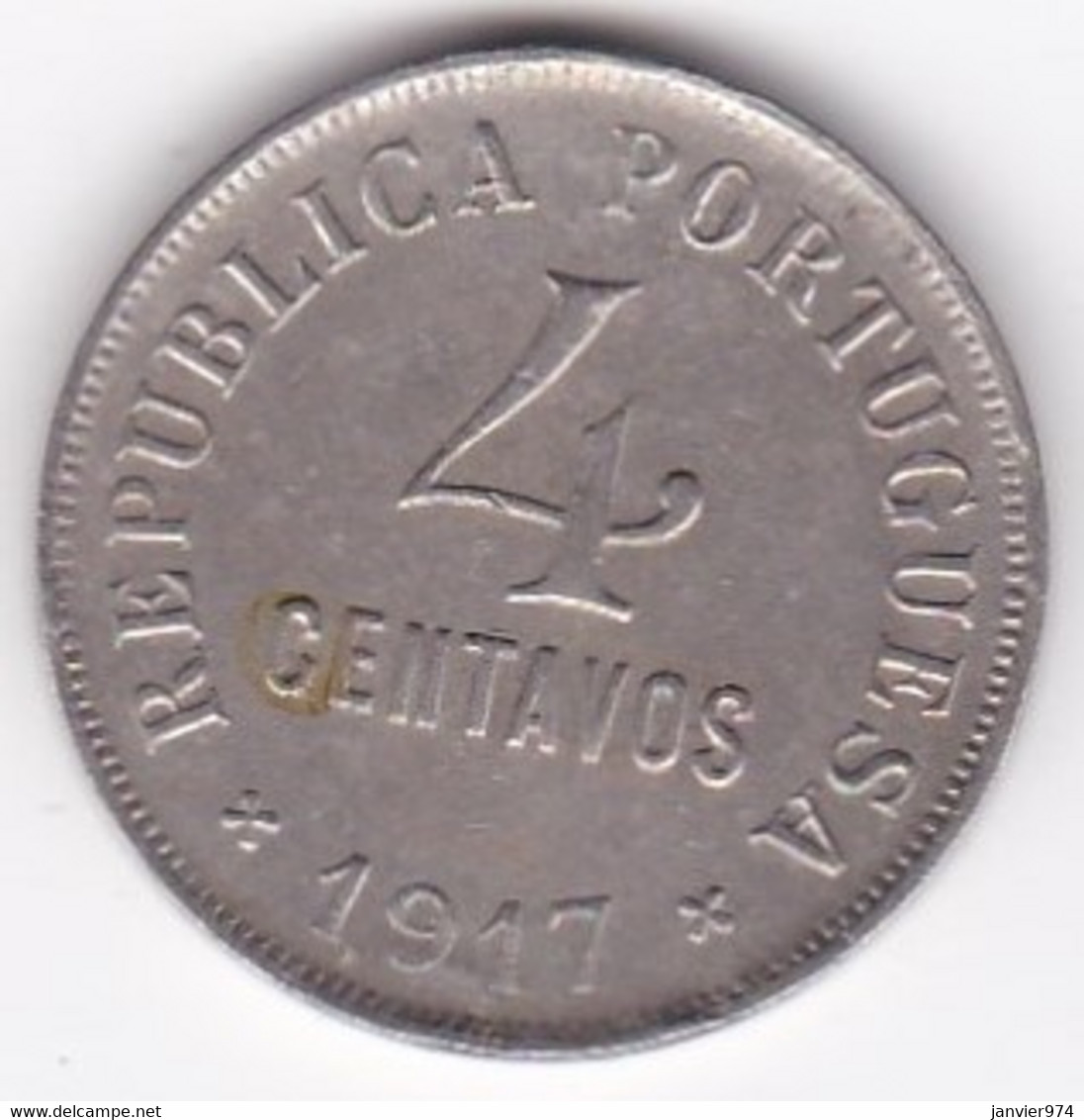 Portugal 4 Centavos 1917 , En Cupronickel, KM# 566 - Portugal