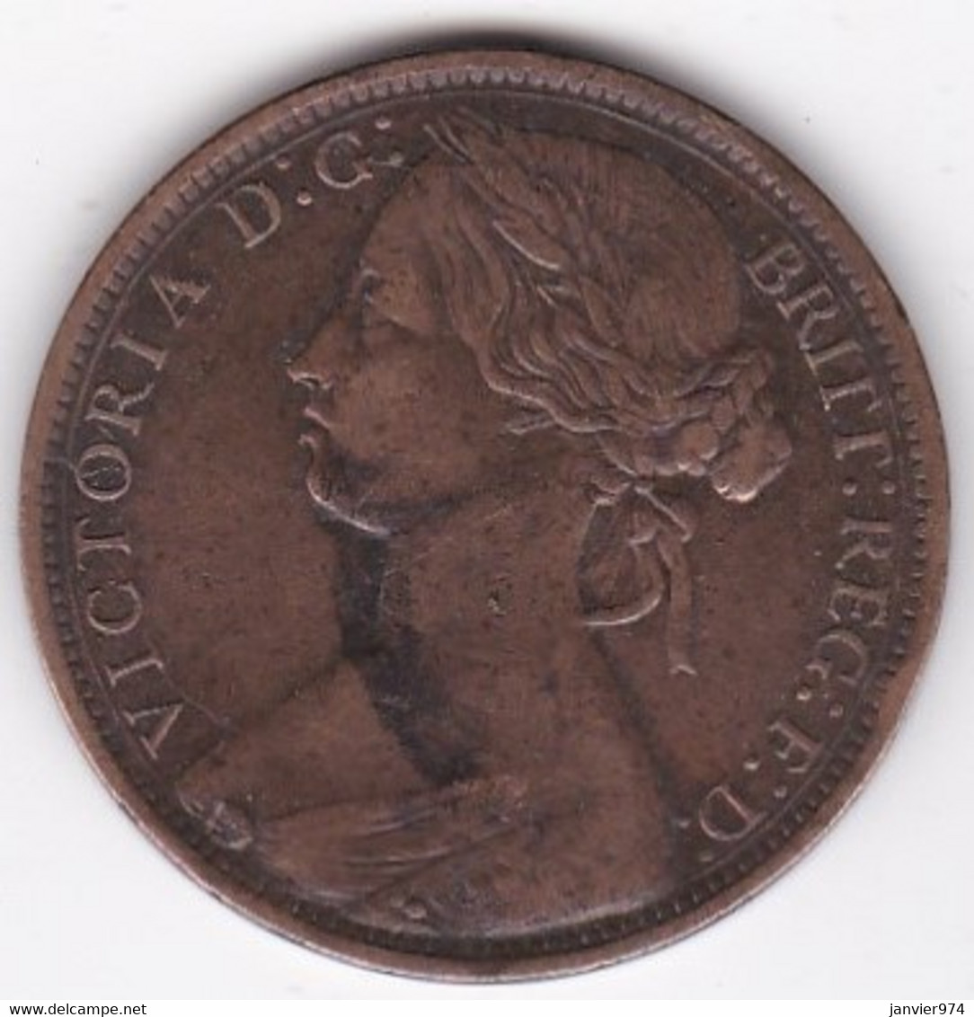 Grande Bretagne 1 Penny 1872, Victoria , En Bronze, KM# 749.2 - D. 1 Penny