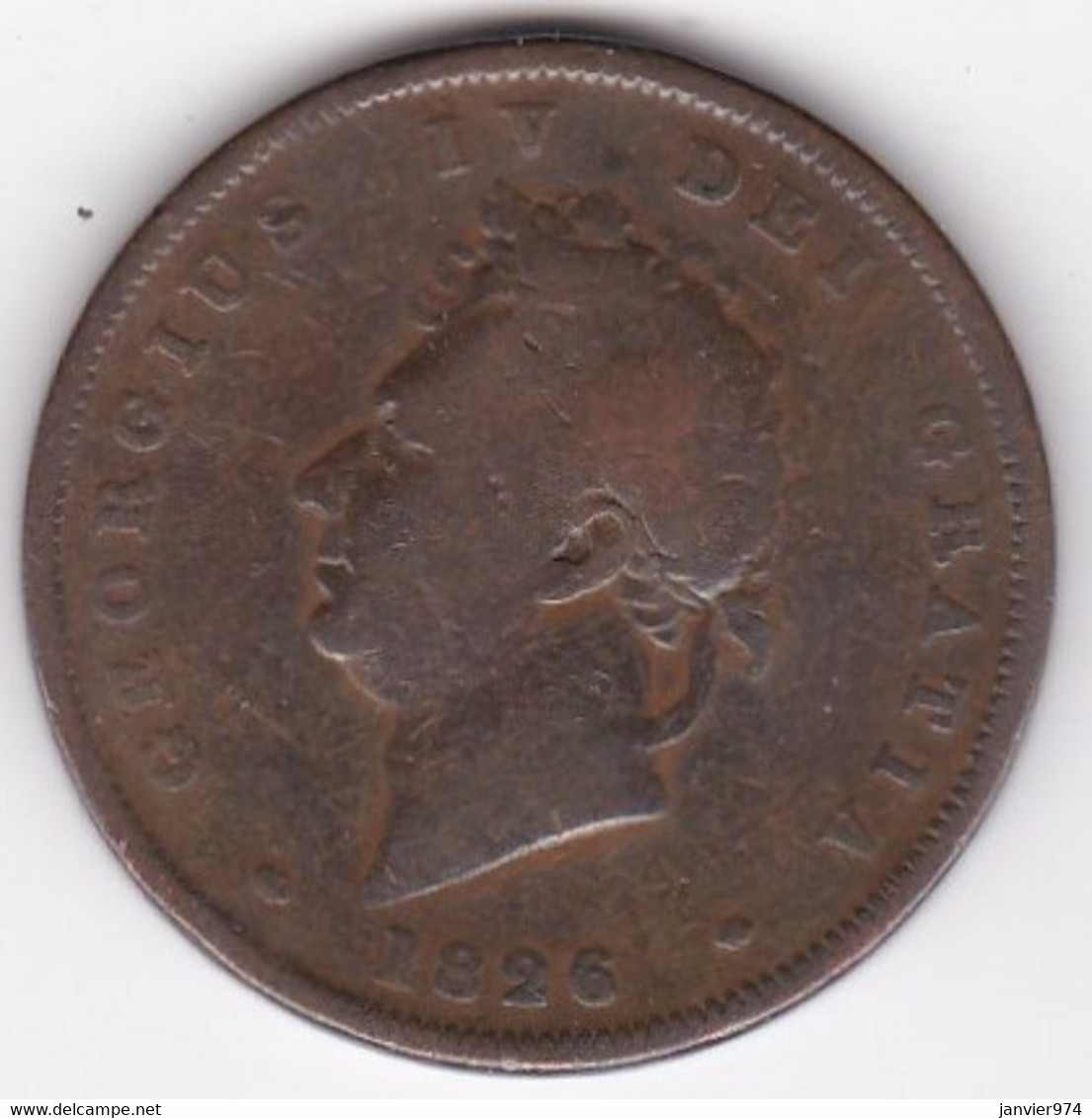 Grande-Bretagne . 1 Penny 1826 . George IV, En Cuivre , KM# 693 - D. 1 Penny