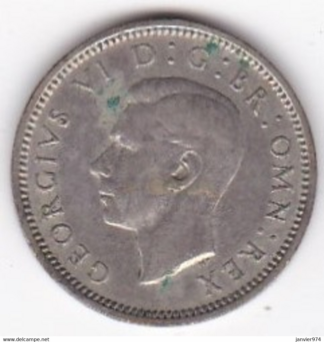 Grande Bretagne. 6 Pence 1945. George VI ,en Argent, KM# 852 - H. 6 Pence