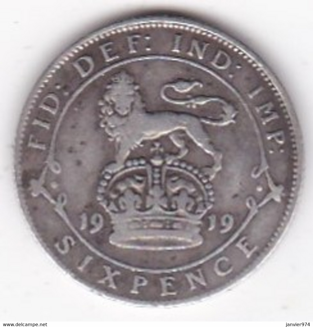 Grande Bretagne. 6 Pence 1919 . George V, En Argent , KM# 815 - H. 6 Pence