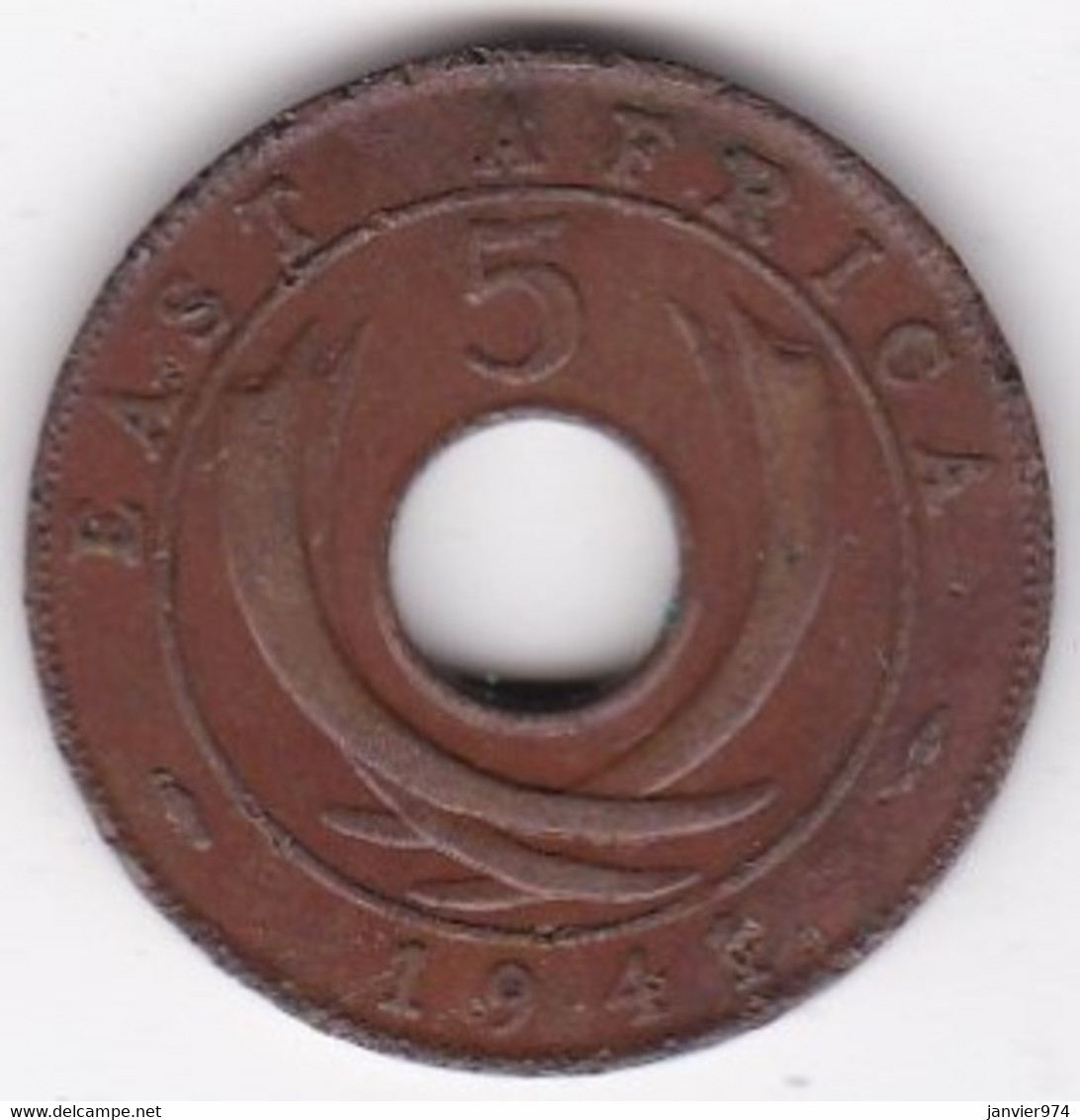 East Africa 5 Cents 1941 Londres , George VI, En Bronze , KM# 25 - Colonia Britannica