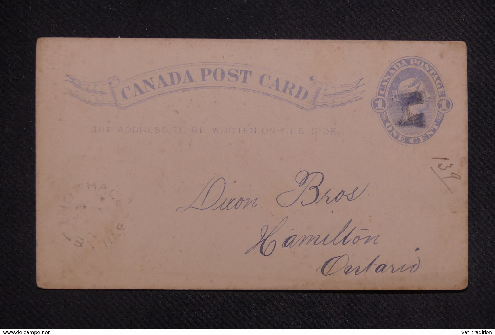 CANADA - Entier Postal Type Victoria De Hagersville  Pour Hamilton En 1884 - L 132558 - Briefe U. Dokumente