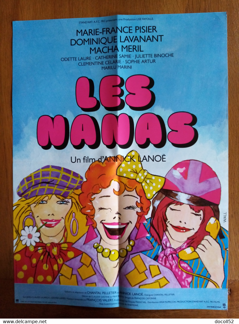 AFFICHE CINEMA ORIGINALE FILM LES NANAS 1985 M.F PISIER D LAVANANT MACHA MERIL 52.0CMX38.5CM DE ANNICK LANOE PAR WALL - Affiches & Posters