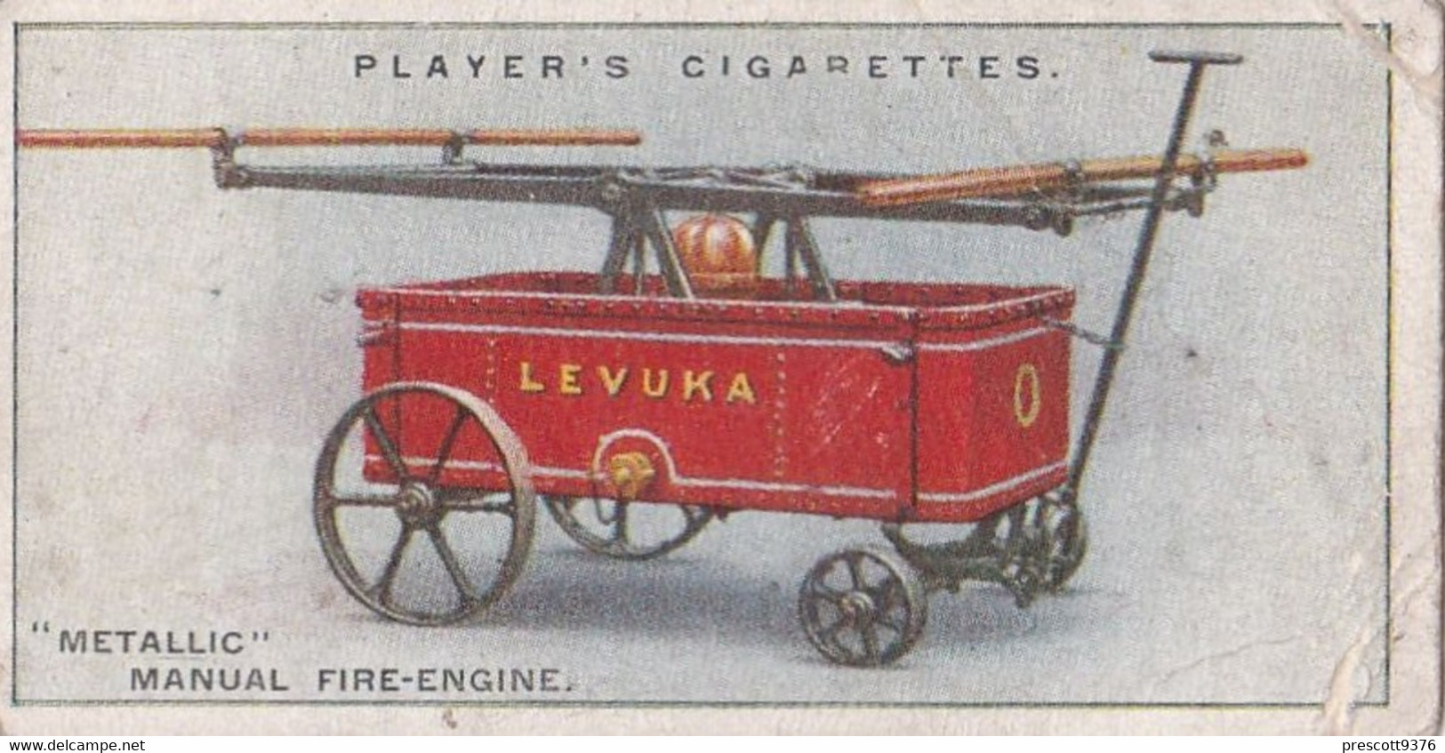 Fire Fighting Appliances 1930  - Players Cigarette Card - 31 Manual Engine For Fiji Islands - Ogden's