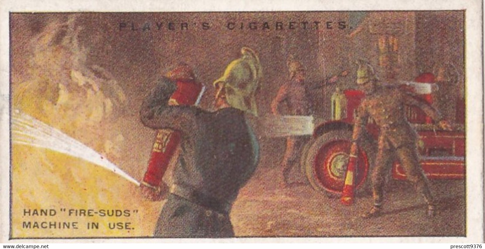 Fire Fighting Appliances 1930  - Players Cigarette Card - 42 Fire Suds Machine - Ogden's