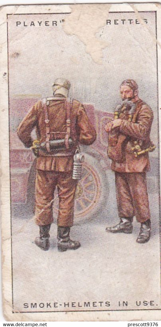 Fire Fighting Appliances 1930  - Players Cigarette Card - 44 Smoke Helmets - Ogden's