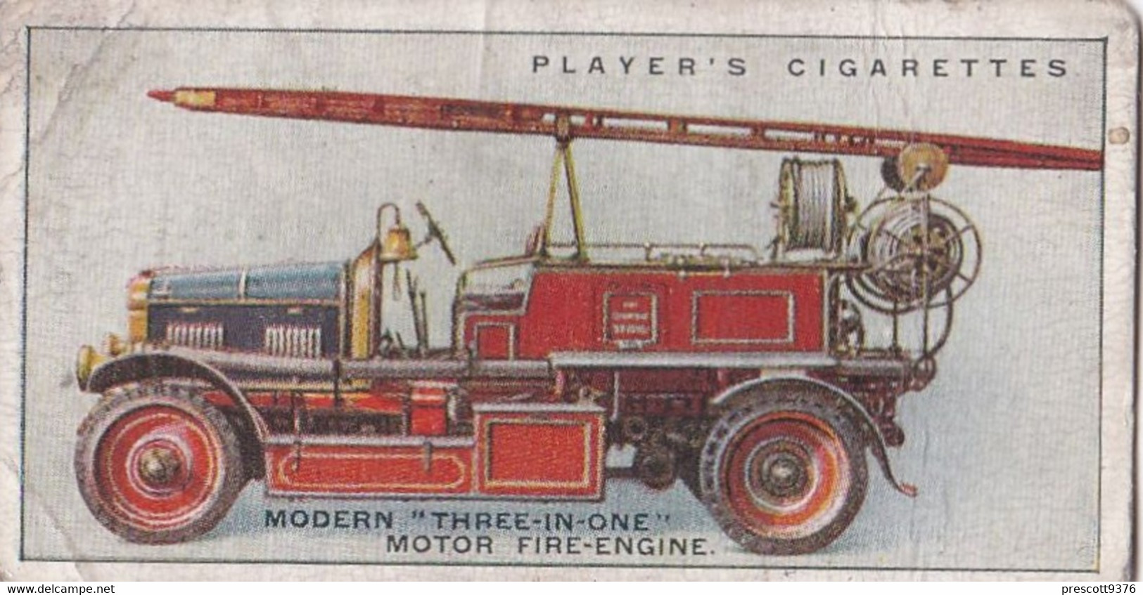 Fire Fighting Appliances 1930  - Players Cigarette Card - 49 Three In One Engine - Ogden's