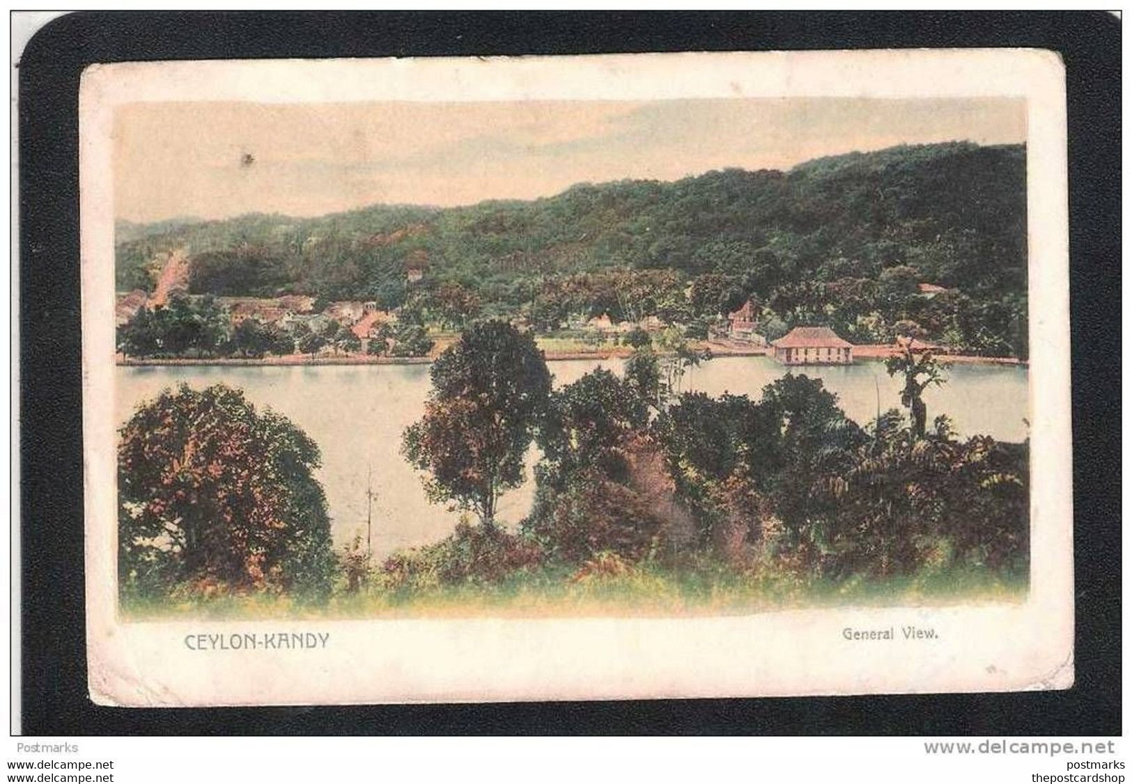 CEYLON Sri Lanka KANDY GENERAL VIEW WEAR TO CORNERS - Sri Lanka (Ceylon)