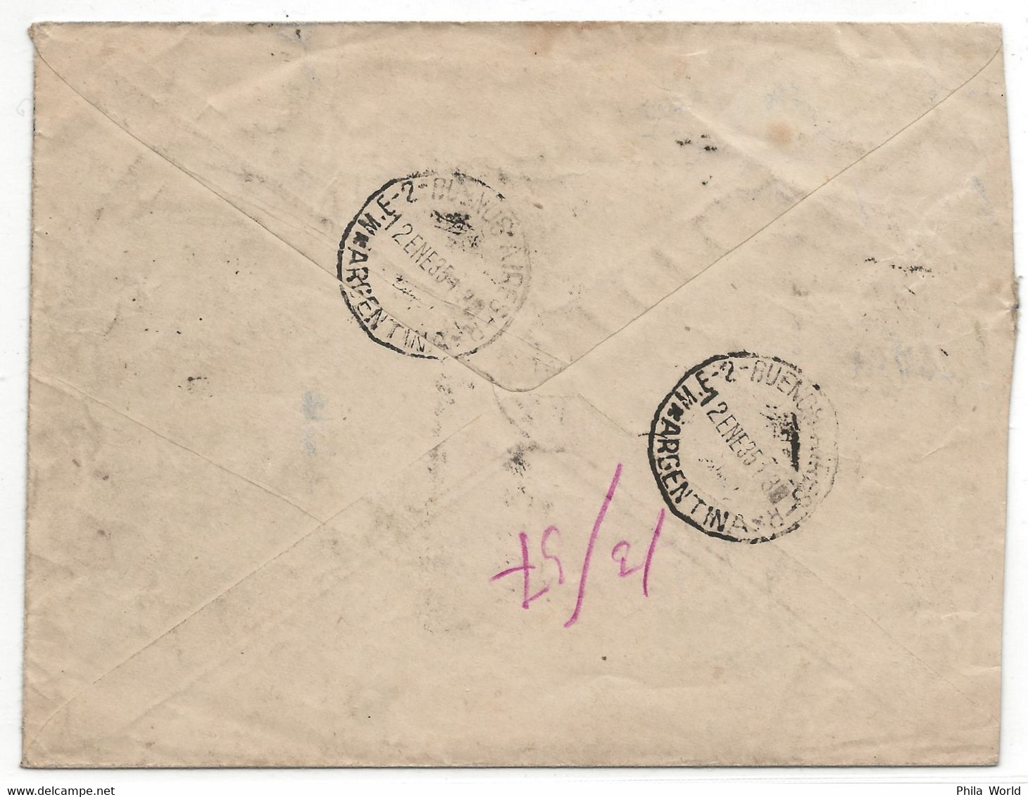 AIR FRANCE 1934 RUSSIA Air Mail Registered Cover Via GERMANY > ARGENTINA MOSCOU Cachet PAR AVION JUSQU'A BERLIN - Covers & Documents