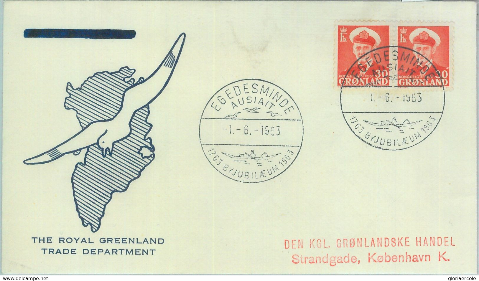 85084  - GREENLAND - Postal History -  SPECIAL COVER  1963 - Autres & Non Classés